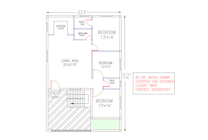 create a professional 2d house plan for your dream home